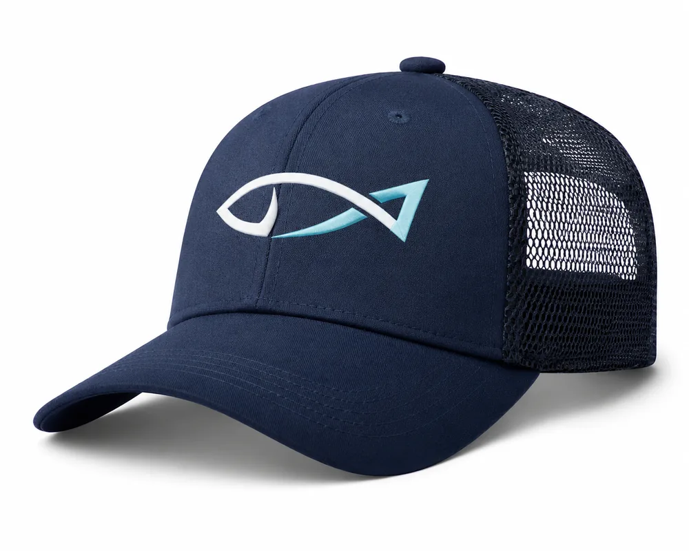 Fish Mark Trucker — Navy